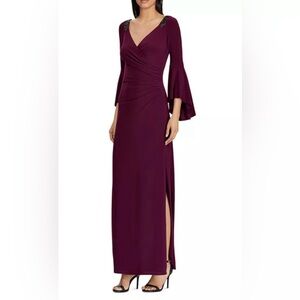 Lauren Ralph Lauren Bell Sleeve Jersey Dress Gown size 2